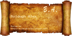 Boldogh Alex névjegykártya
