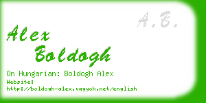 alex boldogh business card